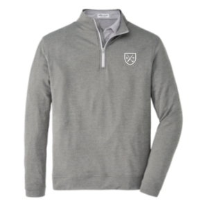 Peter Millar Perth Melánge Quarter Zip - Smoke